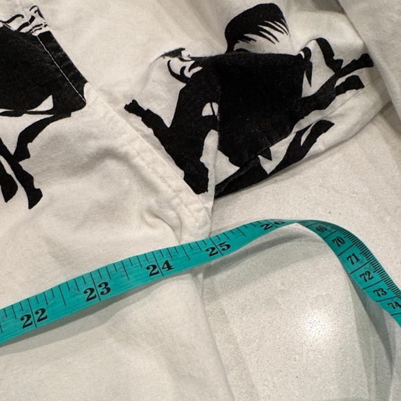 Stylish Men's Equestrian Print Button Down Shirt see measurements - Picture 6 of 10